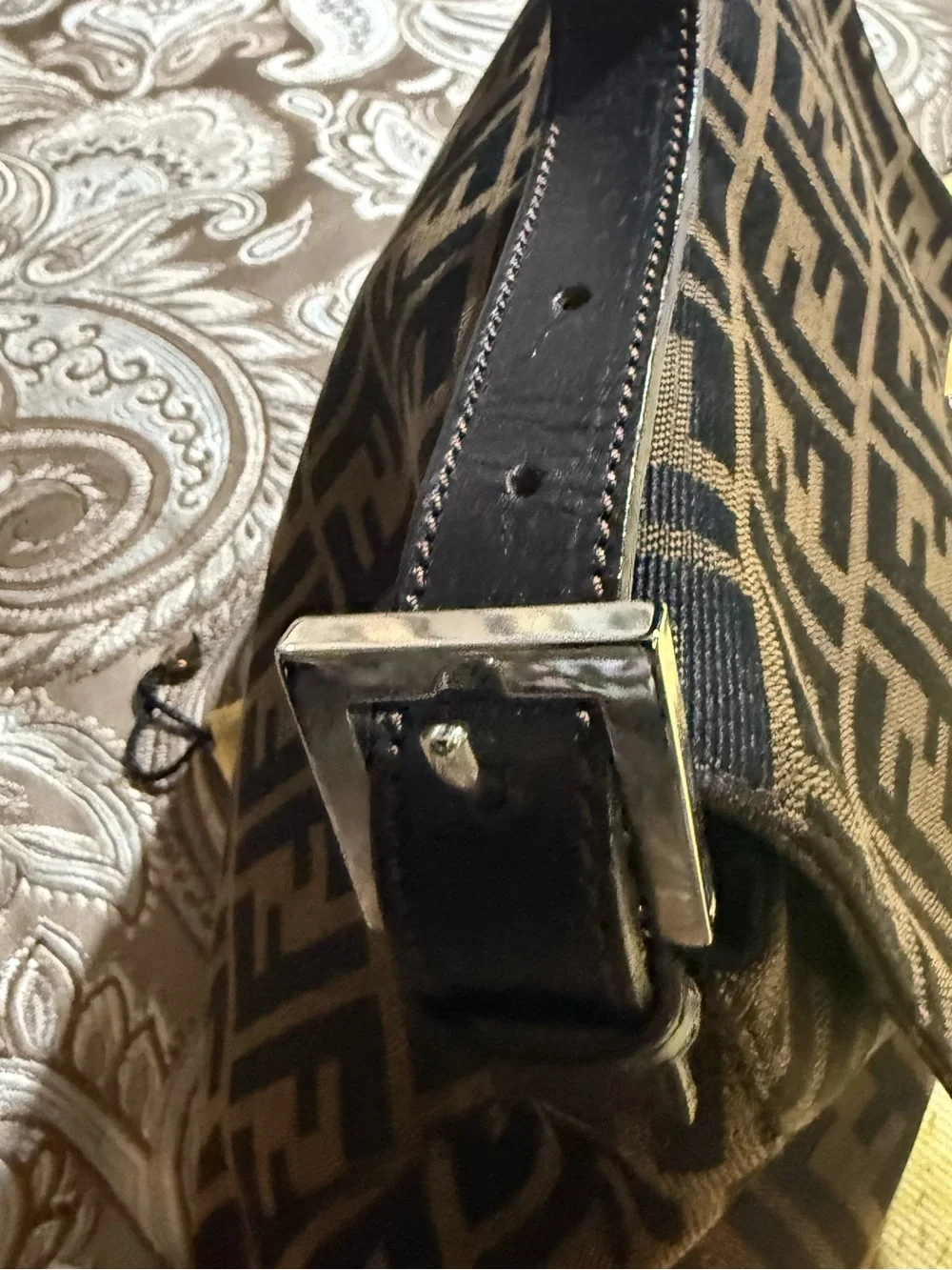 Fendi Brown and Black FF Canvas Shoulder Bag w/ Dust bag!